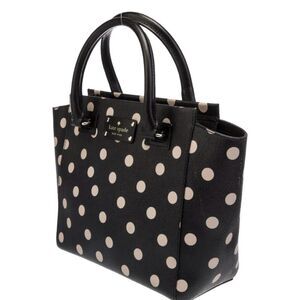 Kate Spade Totebag - Polkadot - Pink Black - Y2k Shoulder Purse - Clutch Purse